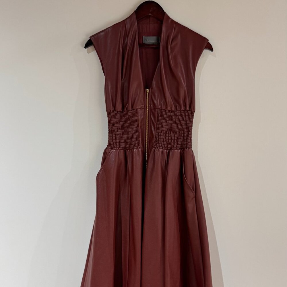 Midi Faux Leather Dress, XS Petite
